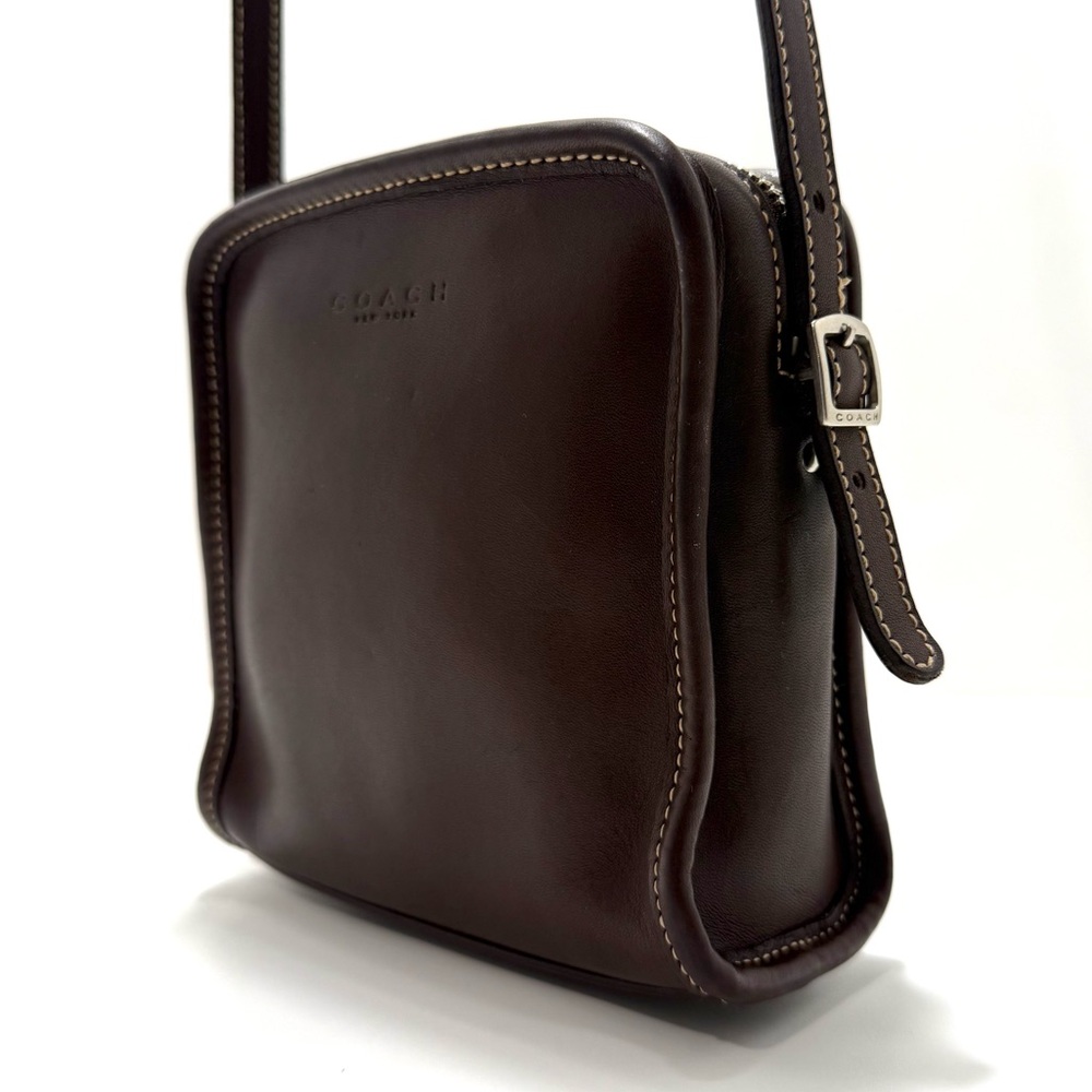Vintage Coach Bellini 9139 Brown Glove Leather Crossbody Bag Y2K USA Made - Picture 12 of 15